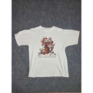 Vintage 1986 Super Shirts Schmidt House Santa Outhouse Tee Single Stitch USA M